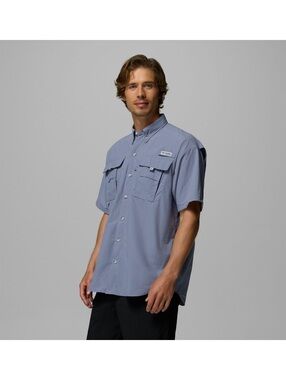 Columbia Men's PFG Bahama Short Sleeve Fishing Shirt Oversized Size XL